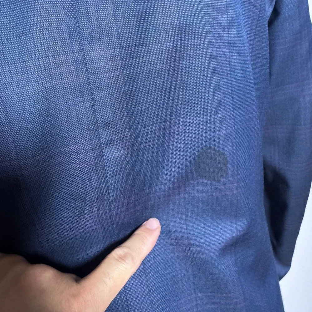 Canali Blazer Mens 42R Blue Plaid Wool Two Button Notch Lapel Made in Italy
